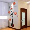 DYS Removable 3D Vase Flower Tree Wall Stickers Home Decal DIY Living Room Decor