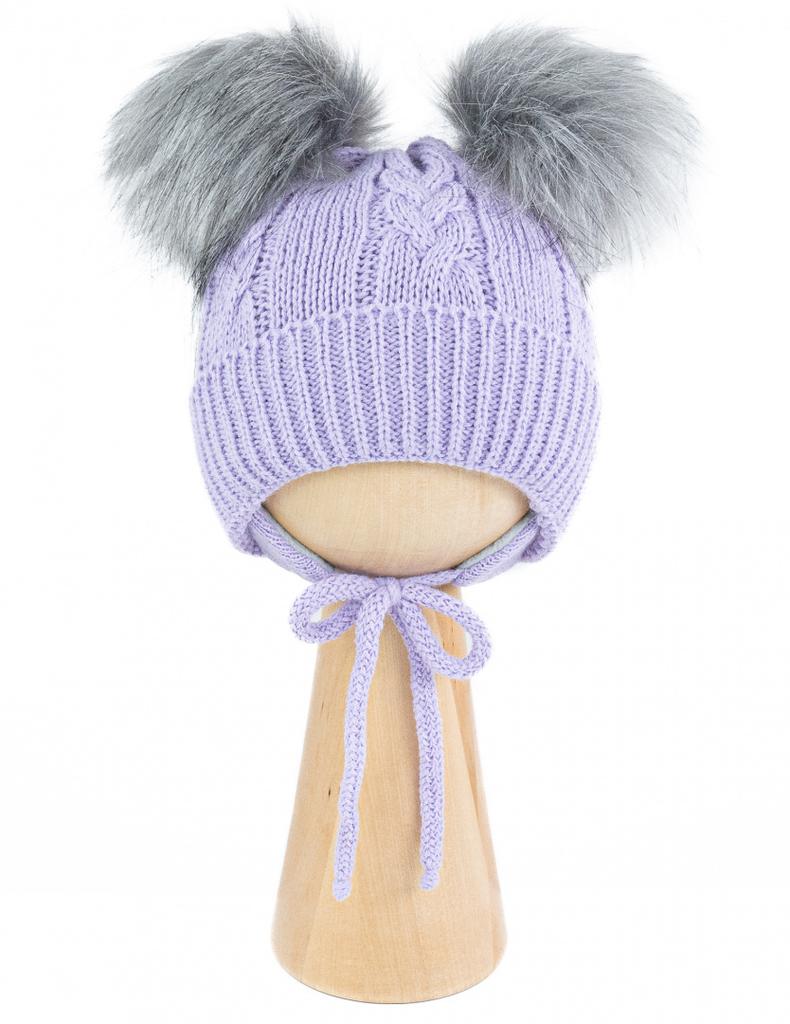 Fleece-lined winter hat with a neck warmer
