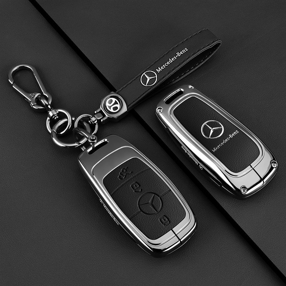 PNR1 Car Alloy Key Case Key Bag Shell For Mercedes Benz 2022 C S Class W206 W223 S350 C260 C300 S400 S450 S500 Key Shell Protector