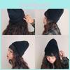 Comfortable Warm Cotton Knit Hat For Winter Versatile Colors Hightop Beanie