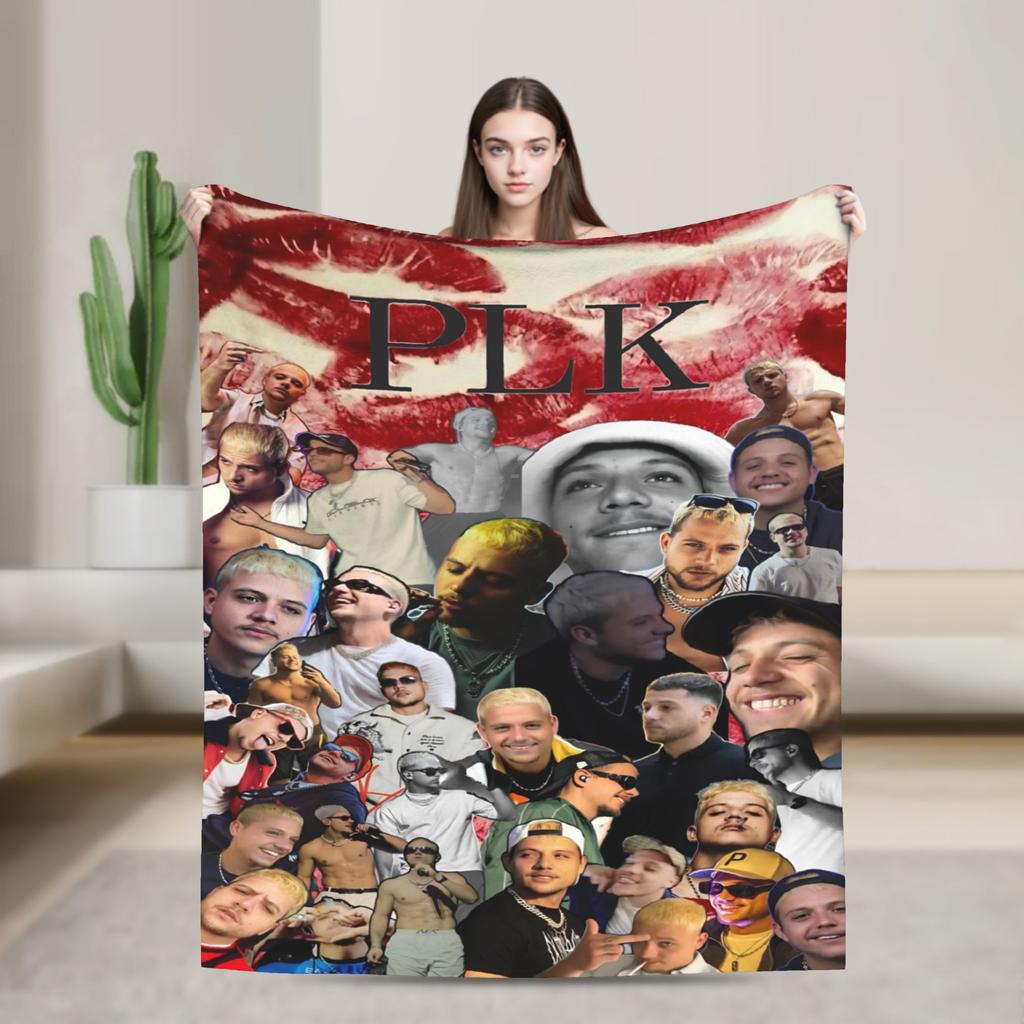 PLK French Rapper Photo Soft Blankets Travel Office Plush Bedding Throws Fluffy Couch Chair Flannel Bedspread Sofa Bed Cover