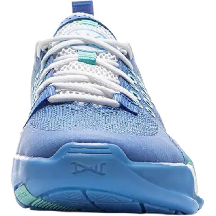 Li Ning YOUNG All City 12 V2 Нескользящие Низкие Баскетбольные Кроссовки Бирюзово-синие Подростковые YKBV048-1
