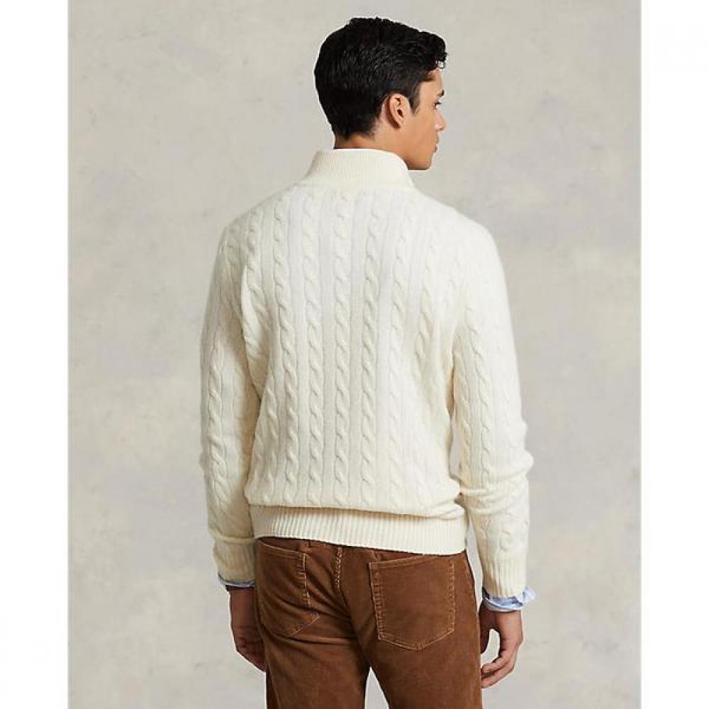 Polo Ralph Lauren Мужской свитер из шерсти и кашемира с косами mnpoSwe16821679101