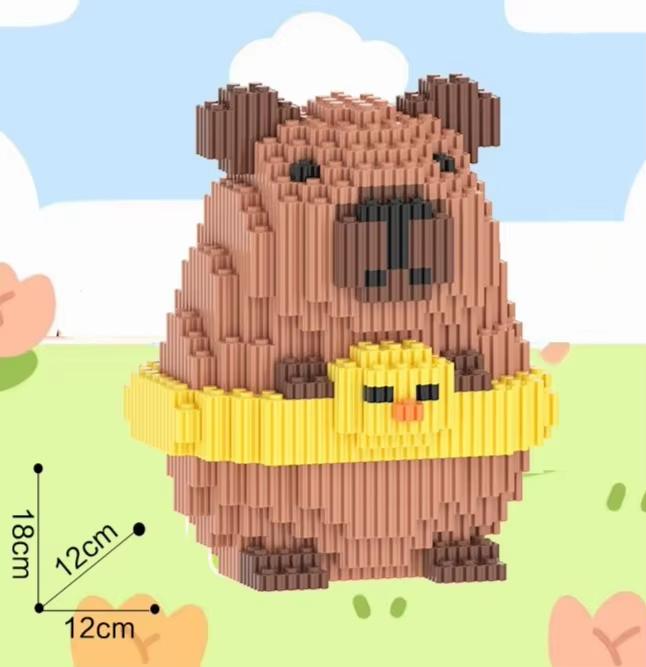 Big Capybara Building Blocks Giant Capybara Brick Figures Toy for Kids Capipara Construction Set Decoration for Home for Aged 6+