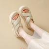 2025 New Women's Beach Sandals Thick Bottom Soft Sole with Dress Fashionable Summer Outerwear  Platform Sandals