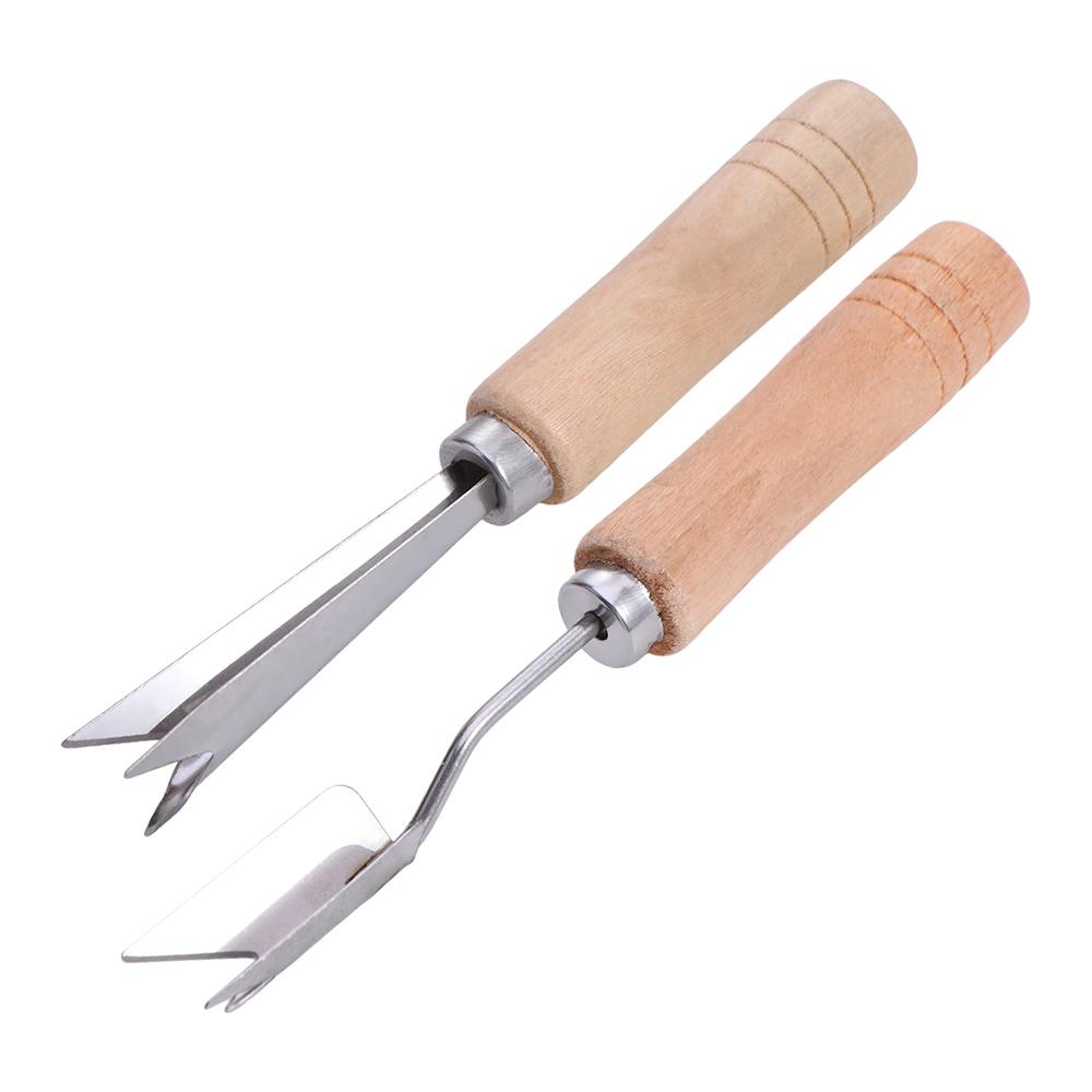 Wooden Handle Pineapple Seed Remover Portable Eye-digging Clip Creative Pineapple Peeler Home
