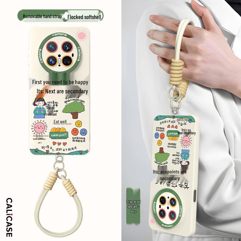 Милый мультяшный силиконовый чехол для телефона со шнурком для серии Huawei Mate