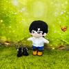 Niannyyhouse 15 см Хлопковые туфли для куклы - Туфли для мягкой игрушки - Высокие ботинки Martin - Кожаные туфли - Длина обуви 4,5 см - Для переодевания (B-черный)