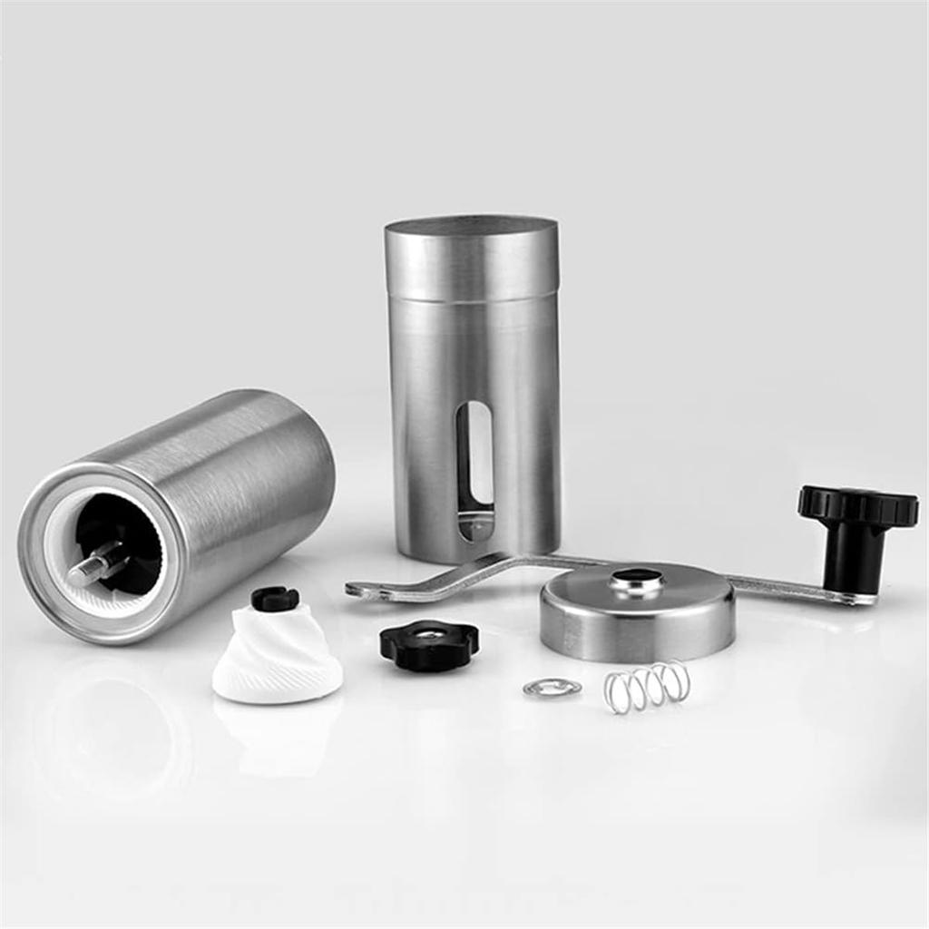 Ручная кофемолка из нержавеющей стали 304, керамическая, совместимая с черным перцем и перцем, удобная для переноски, наружная кофемолка, ступка, порошок,