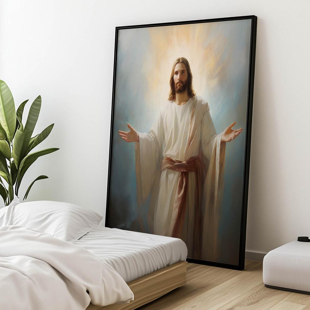 Light of Hope - Jesus Light of Hope - Jesus, 70X100 Cm, Unframed, Premium Canvas On Stretcher