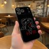 Его Изящный Чехол-Сердечко для iPhone 17,16,15,14,13,12,11,Pro,XS,Max,XR,Plus,E,SE4,Mini Черный Мягкий Чехол