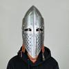 Barbuta Helmet - 18g Steel Helmet Barbuta Helmet  Medieval Knight Warrior Armor Helmet for LARP, Halloween, and Collectible Prop