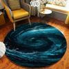 Black Vortex Carpet Mat Rug Home Decoration Round Floor Mat Kitchen Hallway Indoor Outdoor Modern Decor Rugs for Bedroom