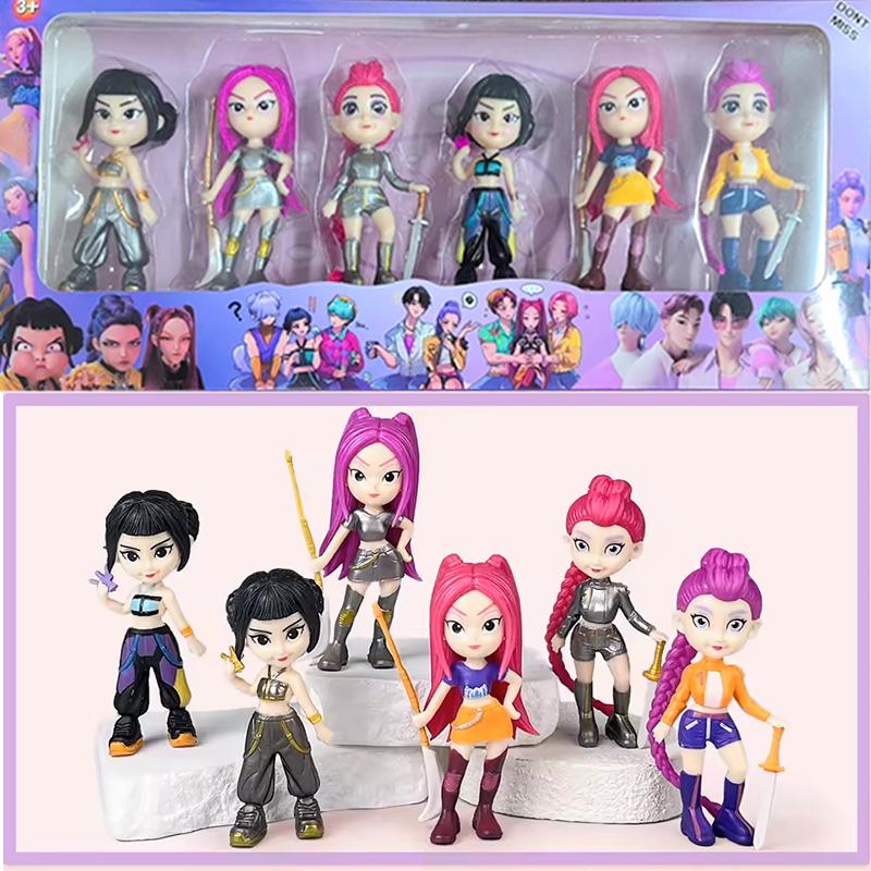 НОВЫЙ Аниме KPop Охотник на демонов Кукла Виниловая игрушка Персонажи Руми Мира Зой Виниловая маска Игрушка-сюрприз в непрозрачной упаковке Рождественский подарок