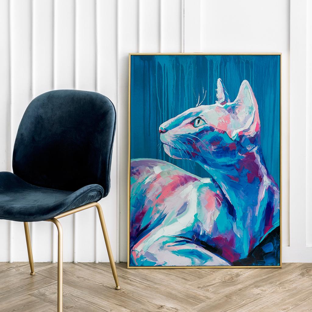 Plakat portret kot obraz