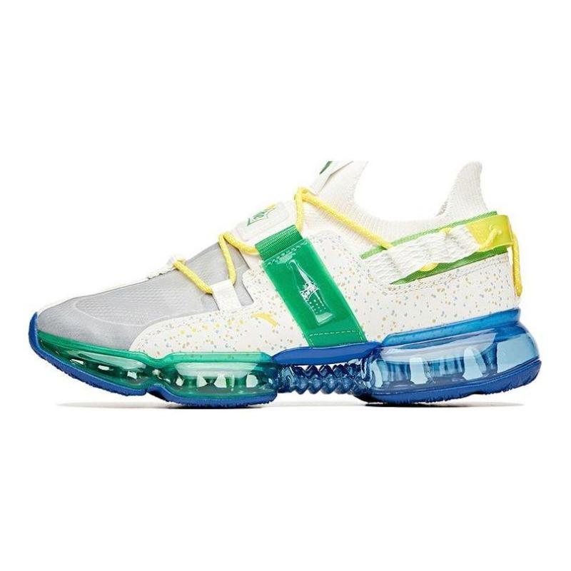 Anta Low Top Air Cushion Running Shoes Mens White Green 112025530-4