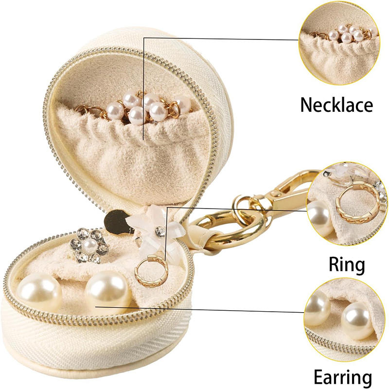 Мини Портативный Круглый Ящик Для Хранения Ювелирных Изделий Мешочек Для Сережек Ожерелья Кольца Органайзер Лоток Для Ювелирных Изделий