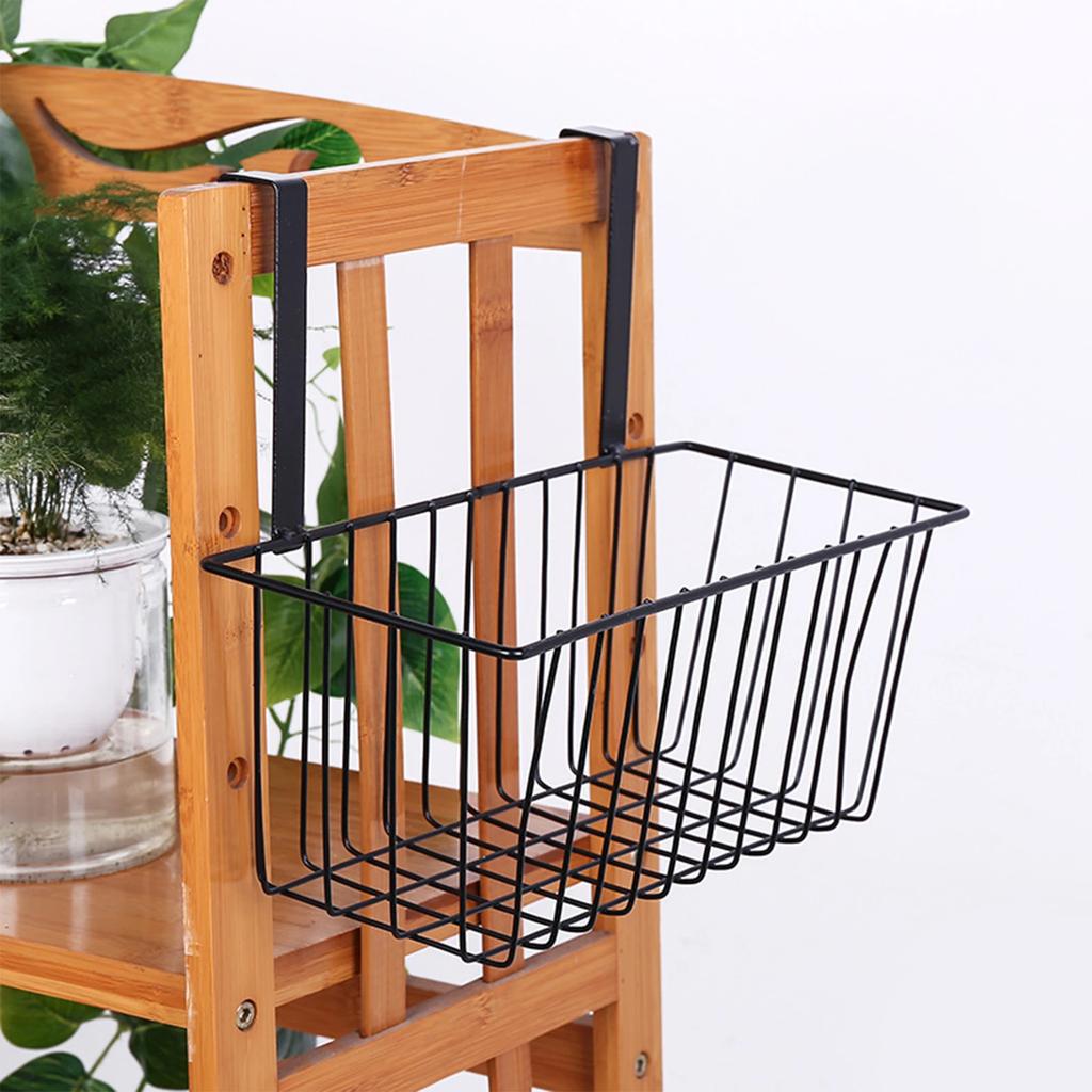 Прочная железная подвесная корзина для хранения вещей, организация хранения над дверцей шкафа