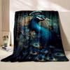 6 Sizes Peacock Art Print Blanket Warm Soft Comfortable Home Travel Blanket Sofa Office Bedding Throw Blanket Gift Large Size