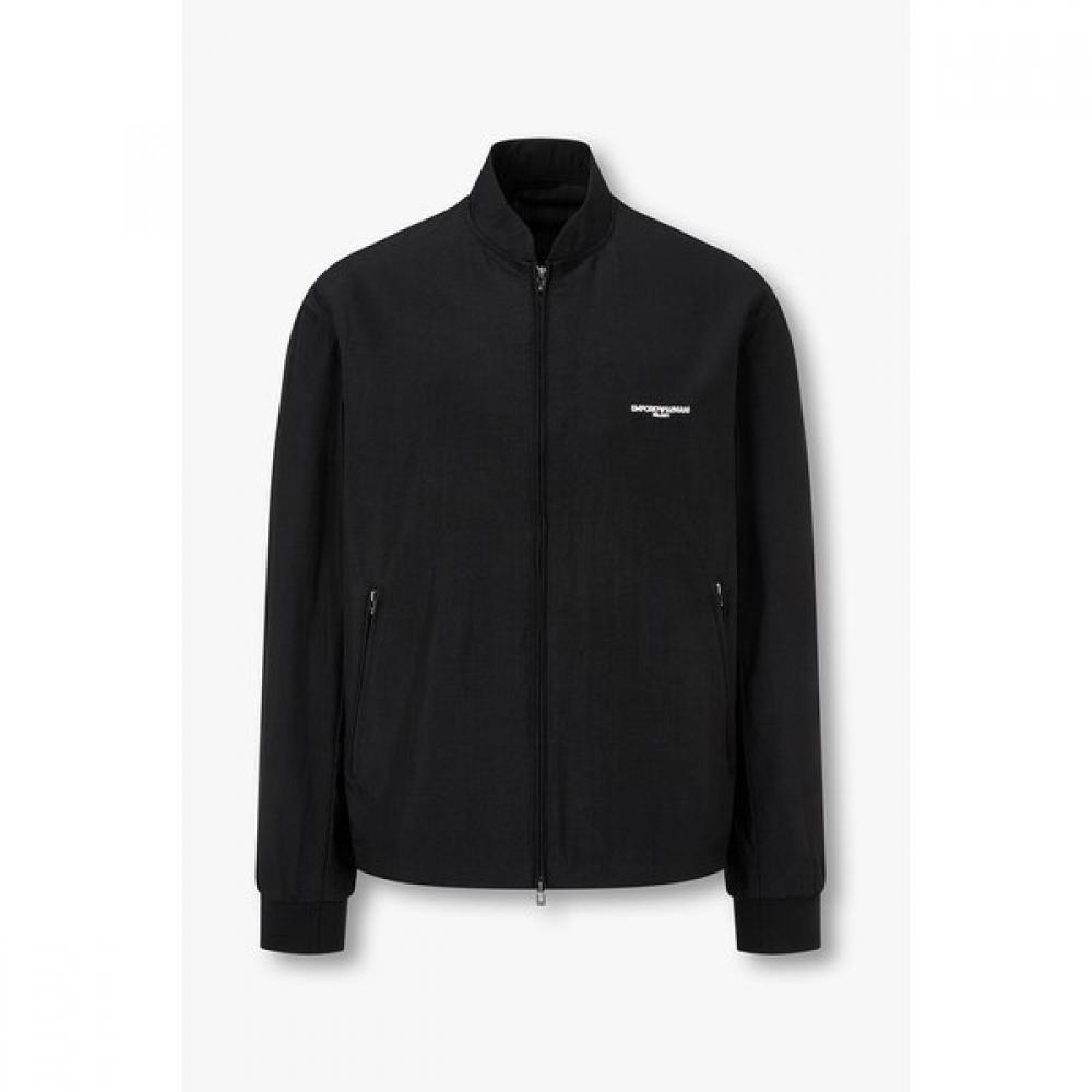 Emporio Armani Men S Logo Embroidery String Hem Jacket A516110033