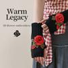 Vintage Embroidery Knitted Gloves Floral Fingerless Gloves Cute Crochet Flower Mittens  Outdoor
