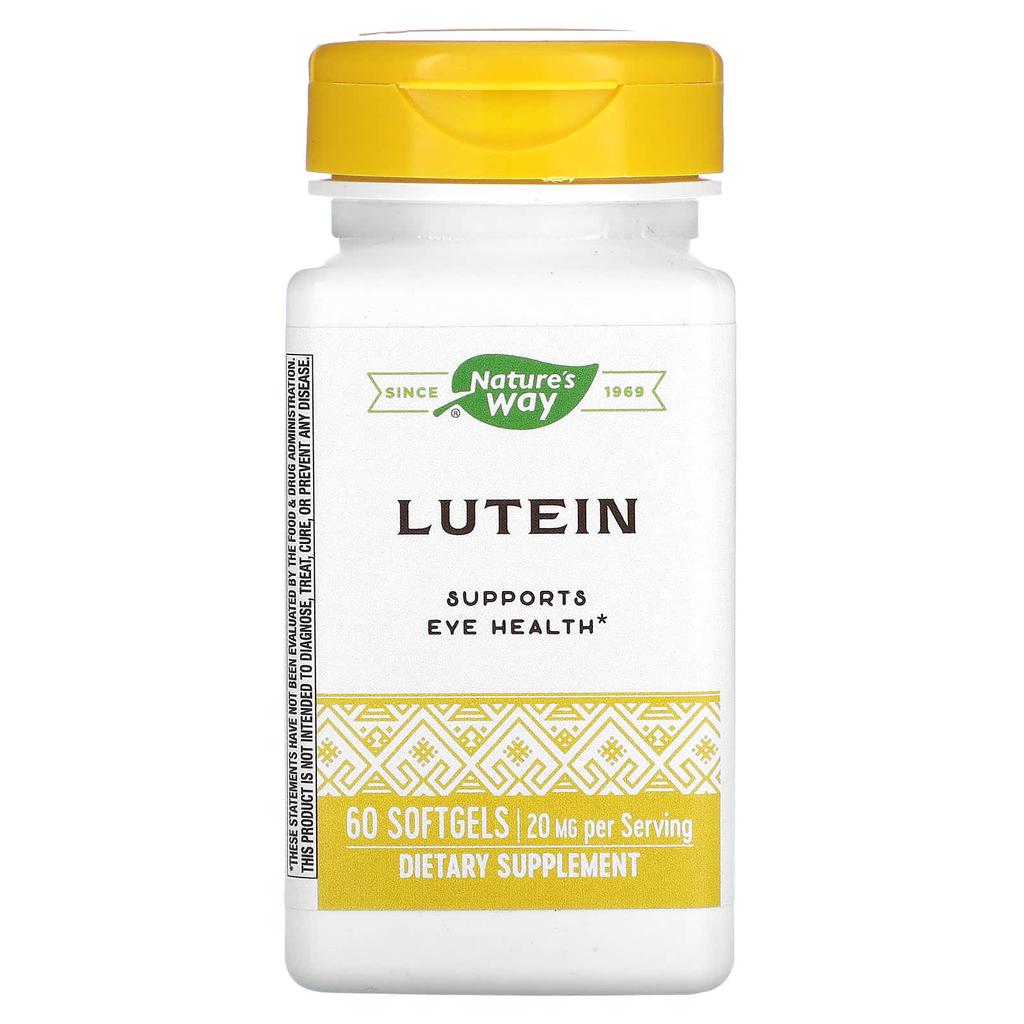 Nature's Way Lutein, 20 Mg, 60 Softgels