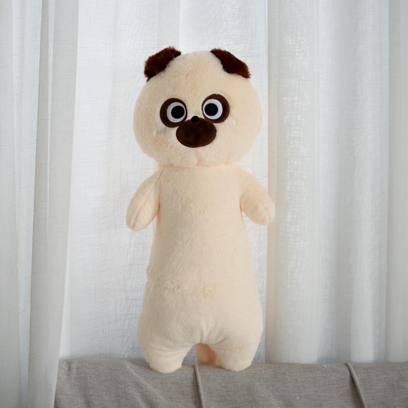 Puppy dog long throw pillow plush toy doll Shiba Inu Bull Terrier doll girl soothing doll