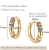Позолоченные 18K Серьги-кольца и каффы из стерлингового серебра S925 с цирконами - Роскошные трансграничные ювелирные аксессуары
