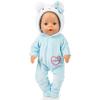 1Pc Cute 43Cm Dolls New Baby Doll Clothes Accessories Reborn Doll Plush Jumpsuit