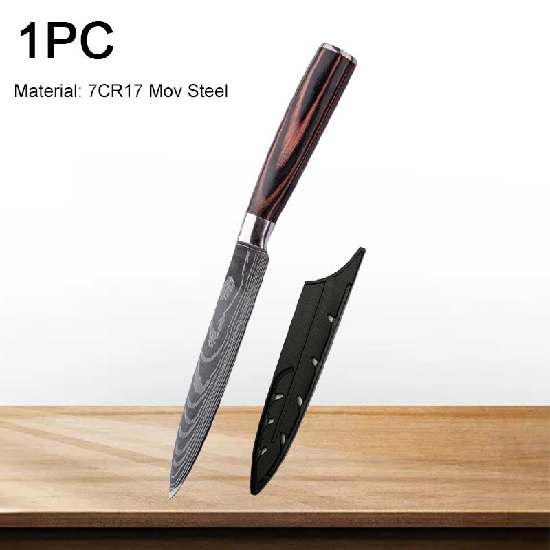 Рыболовные филейные ножи из дамасской стали, 5-дюймовый нож для обвалки, японский кухонный нож, острый, кованый, с полной рукояткой из дерева