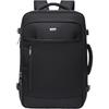 Multifunctional Business Commuter Backpack Large Capacity Expandable Water-Resistant Travel Bag Men Backpack Black PP51X02699