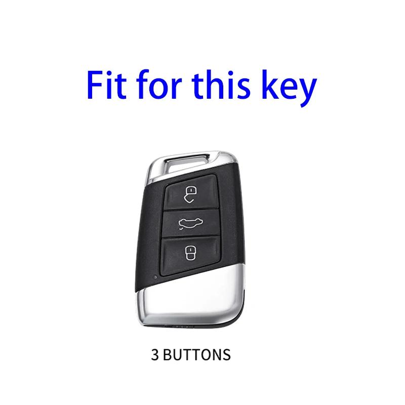 Soft TPU Car Remote Key Case Cover Shell For VW Volkswagen Passat B8 Magotan For Skoda Kodiaq Superb A7 Smart Keyless