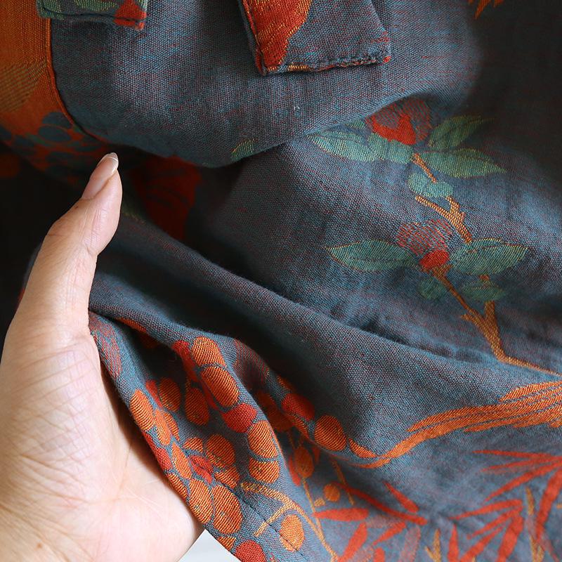 Женская юката из жаккардового хлопка в стиле ретро: Легкая ночная рубашка и пижама в стиле кимоно на весну/осень.