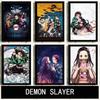 Japanese Popular Anime Demon Slayer Family Wall Art Decoration Poster Children's Room Decoration Wall Sticker Canvas Material