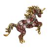 Retro Style Brooch Sparkling Rhinestones Inlaid Horse Design Brooch Pin Suit Collar Lapel Badge Stylish Accessory