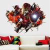 Colorful Avengers 3d Wall Decal For Kids Room Superhero Mural Removable Peel And Stick Wallpaper