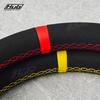 330mm Steering Wheel Flat Suede Drift Simulated Racing Game Steering Wheel Universal 13Inch