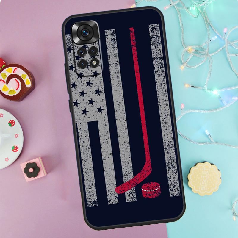 Чехол для телефона Xiaomi Redmi Note 14 Pro 9 10 11 12 13 9S 10S 11S 12S Redmi 14C 10C 12C 13C с рисунком шайбы для хоккея