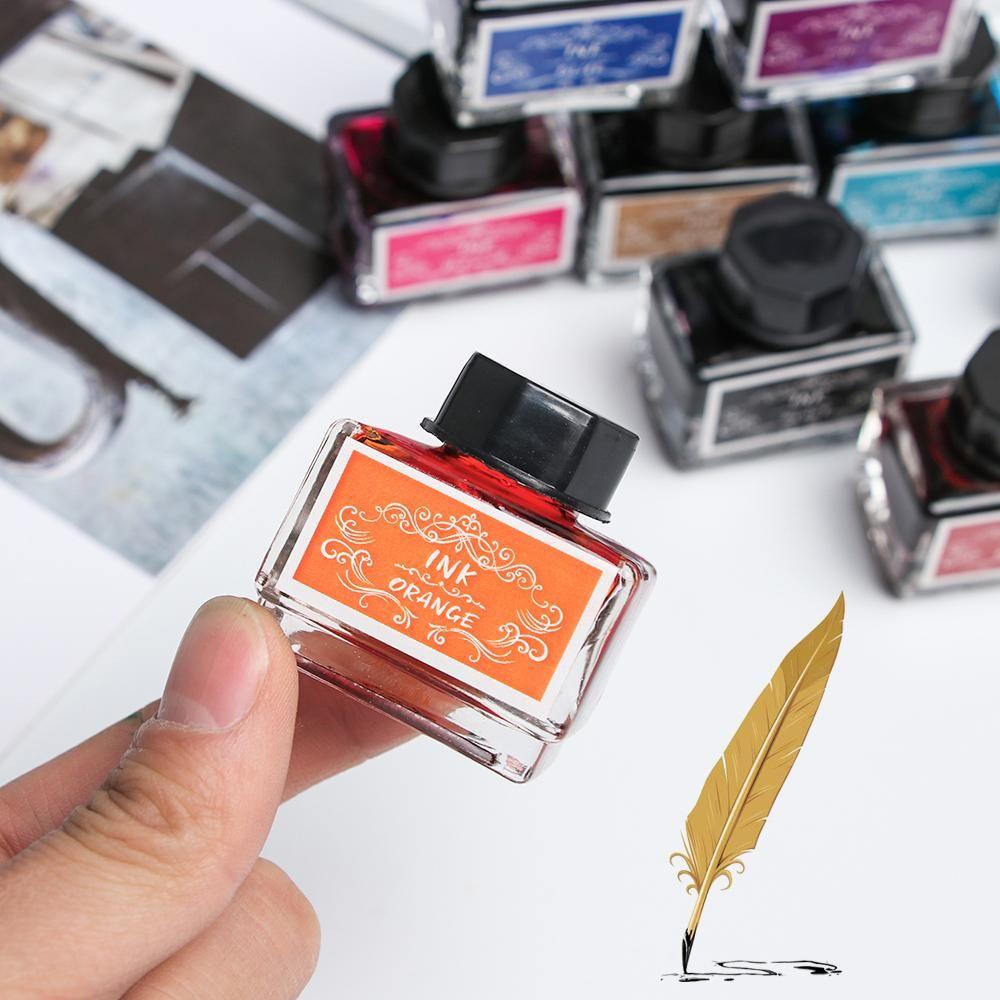 1pcs Handmade School Supplies Writing Painting Non Carbon Signature Pen Colored ink