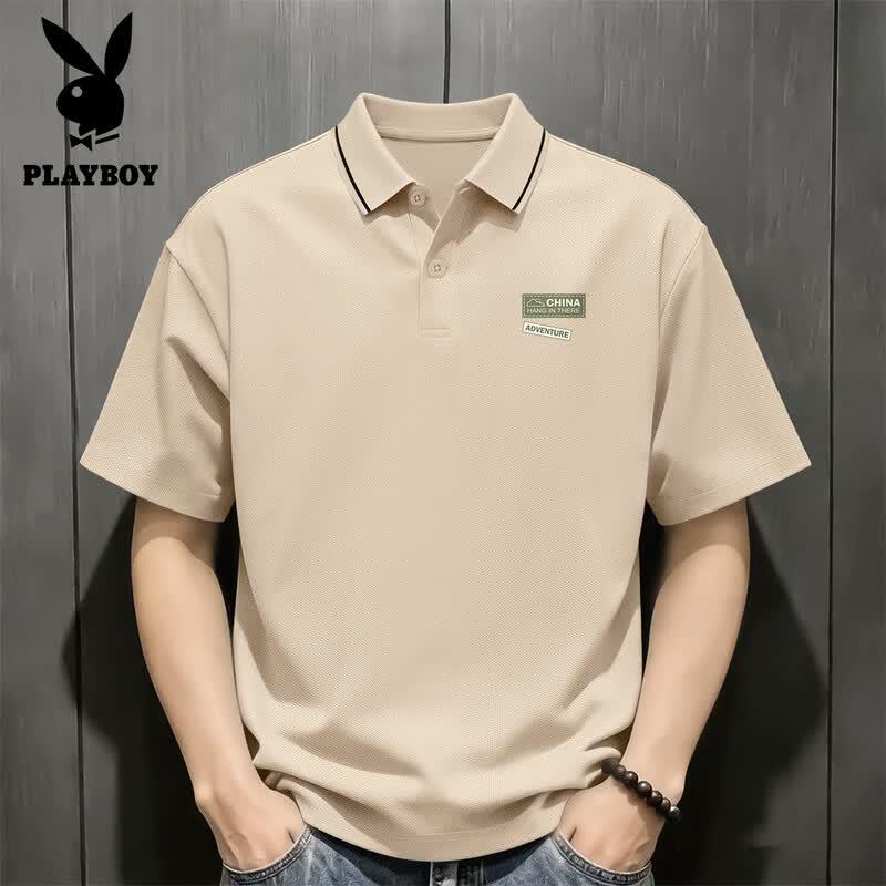 PLAYBOY Мужская рубашка поло с коротким рукавом