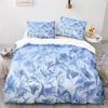 Snowflake Duvet Cover Winter Theme Geometric Pattern Microfiber Blue Floral Quilt Cover for Girl Children Christmas Decorations