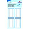16 School Adhesive Labels - Blue Rectangle