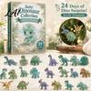 Decorative Acrylic Ornaments 24 Days Dinosaur 2026 Cute Calendar Christmas Advent Faux Crystal Ornament Countdown