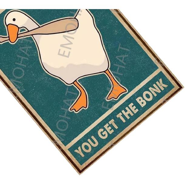 Generic Metal Poster Signs Tin Metal Sign Goose Mess With The Honk You Get The Bonk For Home Kitchen Restaurant Coffee Bar Wall Decor Art Bar