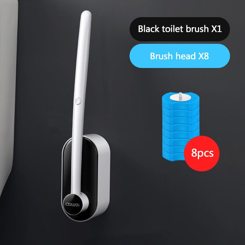 Настенная одноразовая щетка для туалета, аксессуары для туалета, набор щеток для унитаза с длинной ручкой для ванной комнаты, дома, инструменты для чистки без тупиков