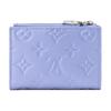 Louis Vuitton Lisa Wallet Blue Frost Monogram Embossed Empreinte Cowhide Leather Women Wallets M26518