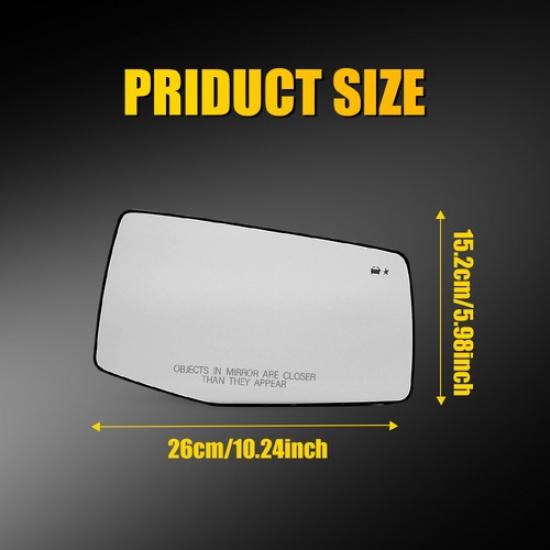 Fit -2025 Chevy Silverado 1500 Passenger Side Heated BSM Door Mirror Glass