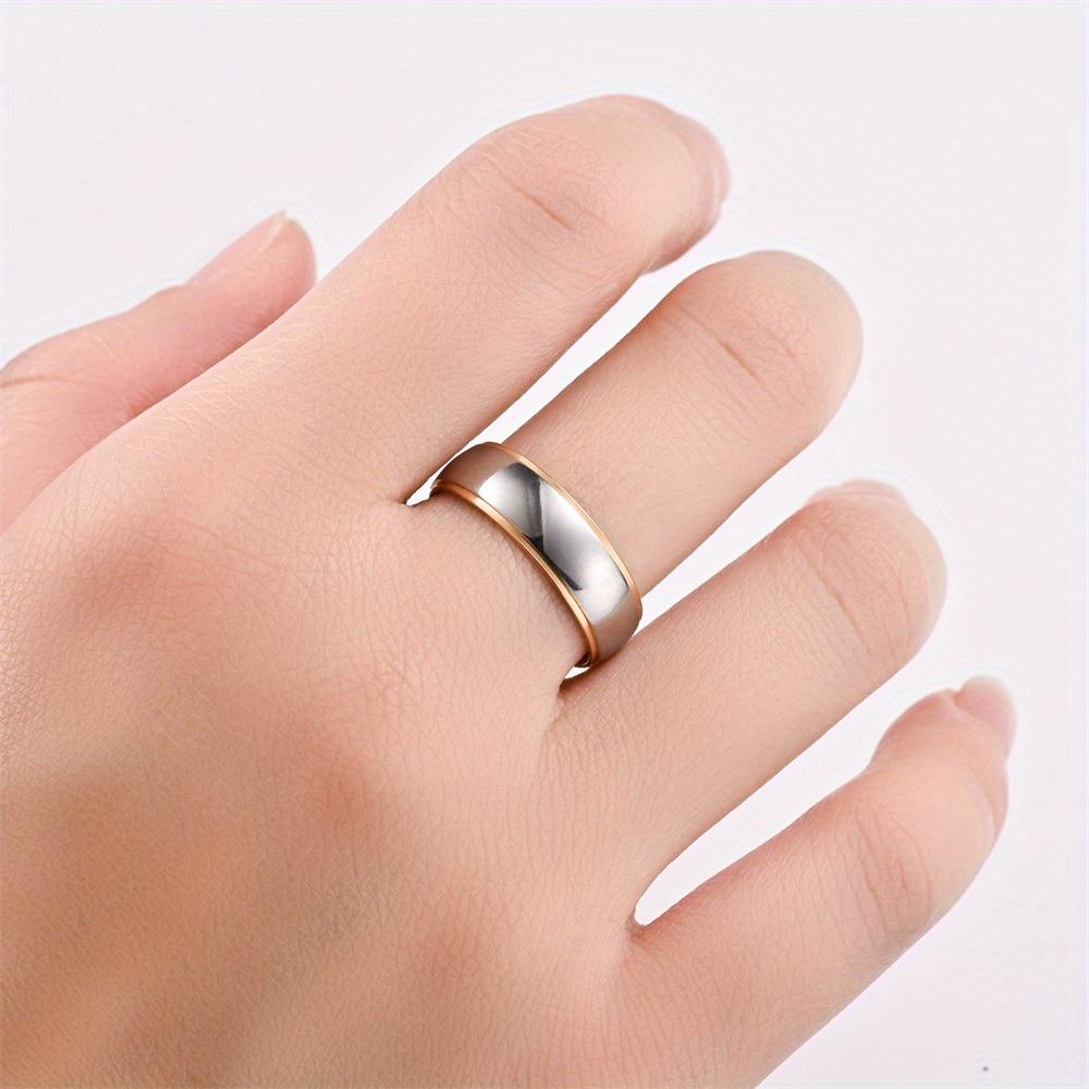 1 шт. Модное и стильное многоцелевое простое модное кольцо из титановой стали, подходит для повседневной носки | В качестве подарка