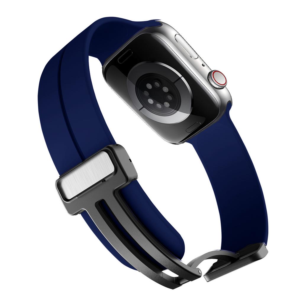 Strap For Apple watch bands 44mm 45mm 40mm 41mm 46mm 49mm Magnetic Silicone correa Bracelet iWatch Series 11 10 8 se 9 ultra 2 3