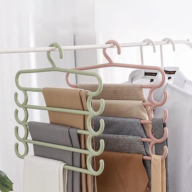 1PC Multi-Layer Storage Magic Pants Rack Home Dormitory Pants Hanging Storage Arrangement Hanging Pants Scarf